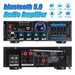 Amplifier Stereo Bluetooth 2000W Mixer Suara Surround 220V Radio FM, AUX, USB, Amplifier Kartu SD Home Theater, Karaoke Remote Control Mikrofon Ganda